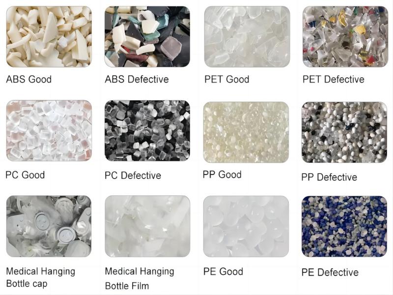 clasificador de color de plástico clasificación reciclaje de escamas de plástico